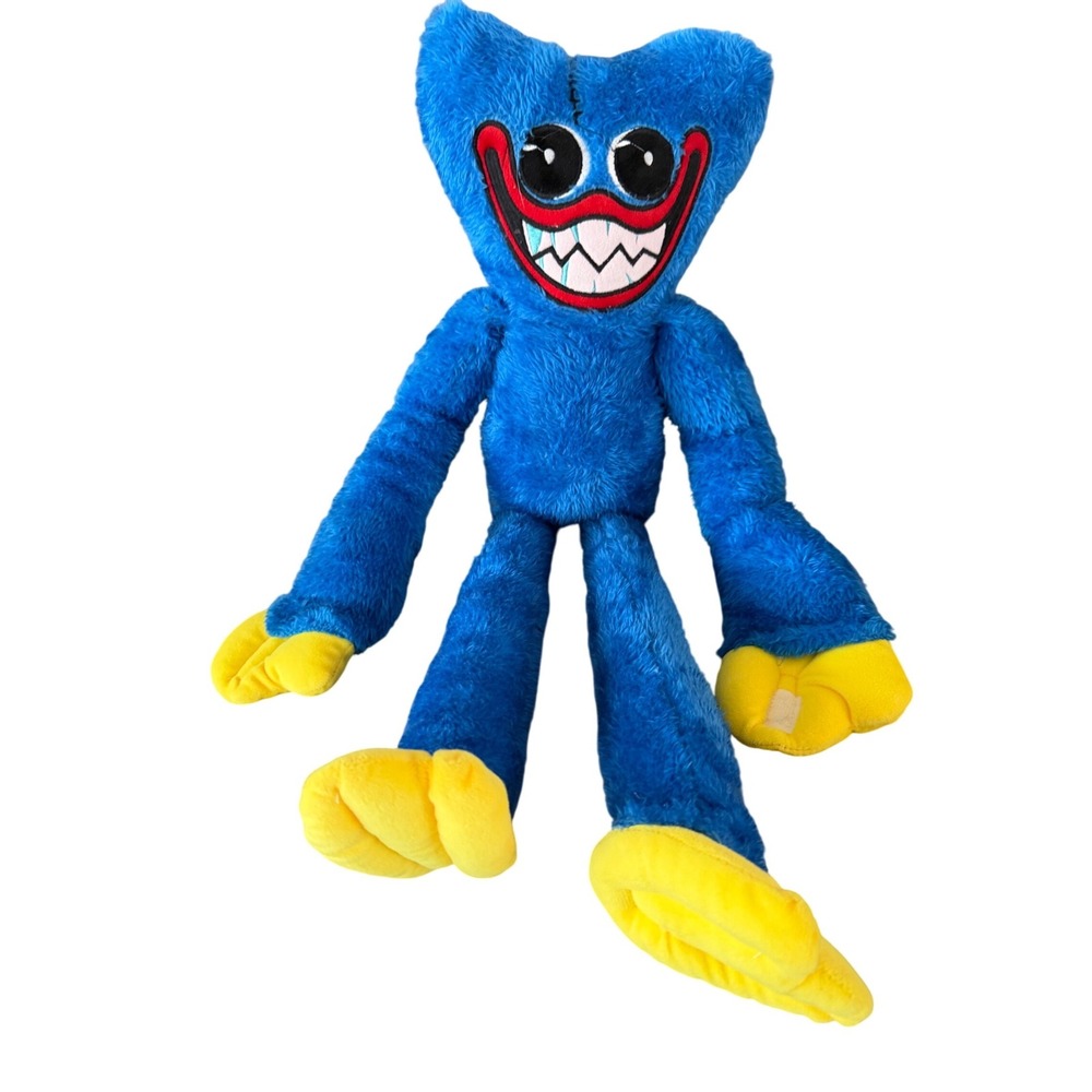 Poppy Playtime Huggy Wuggy Blue Stuffed Toy 24 Inch Horror Game Collectible